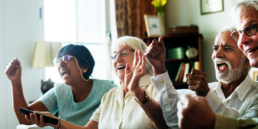 Stock Image showing a collection of residents engaging